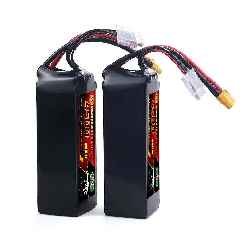 แบตเตอรี่ GEB 30C 100C XT90 RC 6S LiPo ปล่อยประจุสูง C เรตติ้ง 4500mah 6S 22.2V โดรนประสิทธิภาพสูง ของเล่น เฮลิคอปเตอร์