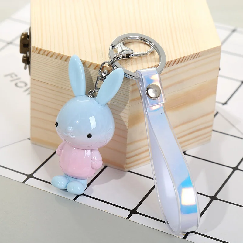 Gradient Gradient Ramp Rabbit Foot Anime Acrylic Wrist Strap Keychain