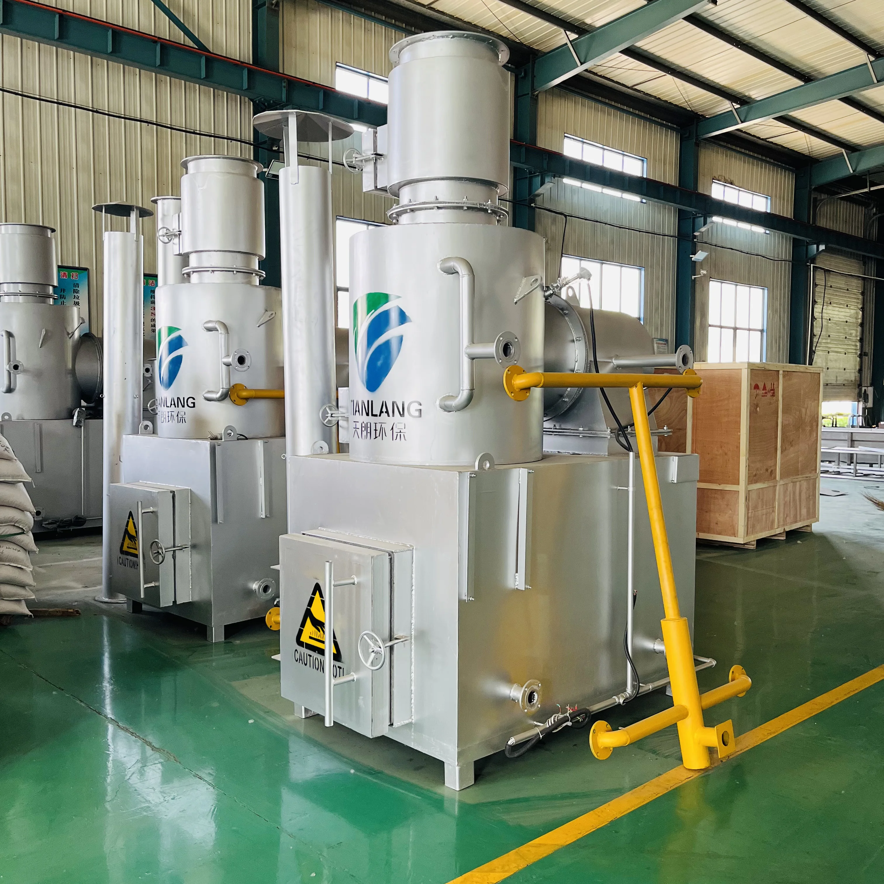 Automation Medical Bottle Incineration Bed Garbage Treatment Burning Machine Hospital Waste Incinerator