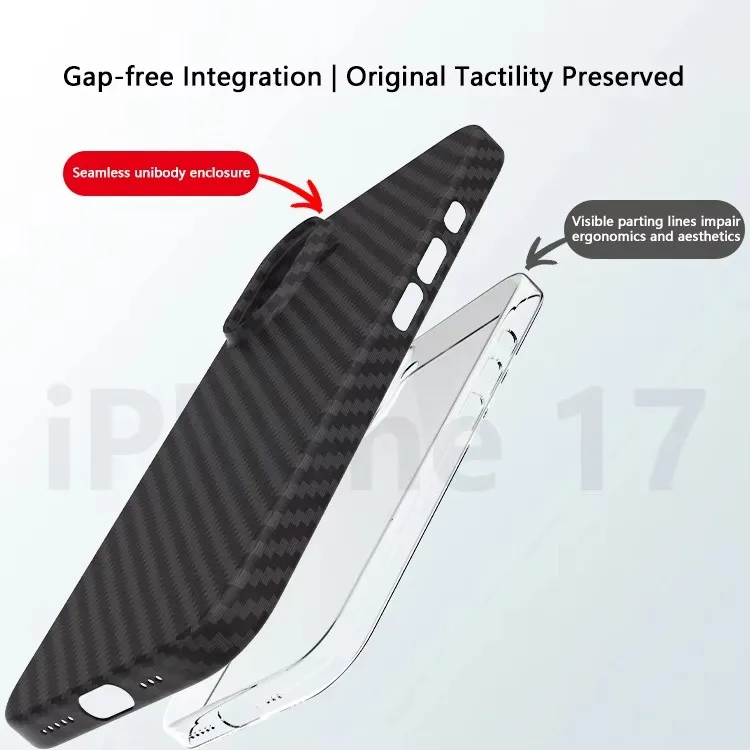product laudtec carbon fiber phone case for iphone 17 air 16 15 pro max slim lightweight shockproof hard cover camera protection sjk1087-4