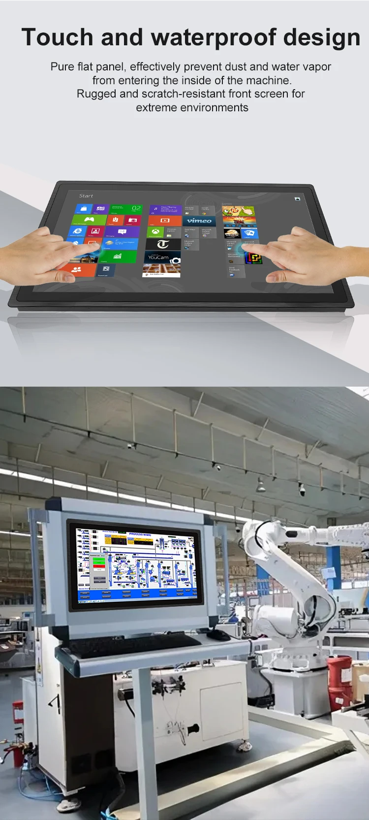 New 23.6 Inch IPS Full HD LED LCD Monitor with USB Interface Car Touch Screen Gaming Studio Speakers Industrial Display