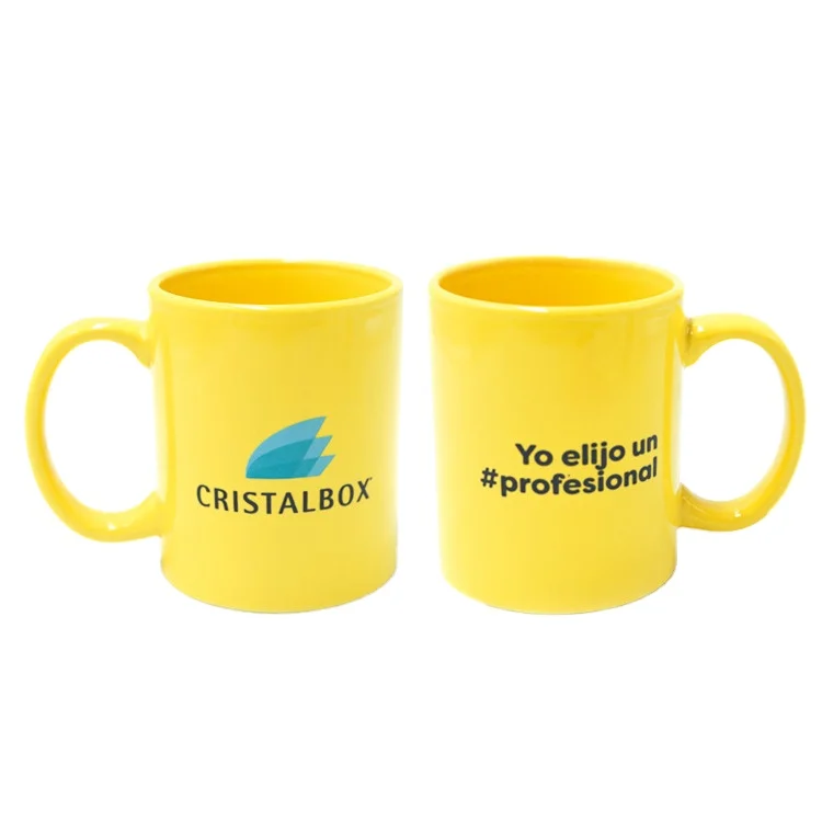 Fashion Design Customized Logo Glazed Colorful Stoneware Ceramic Coffee Mug for Promotional Gifts