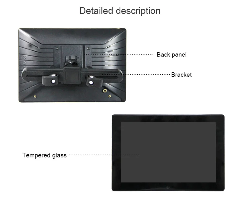 10.1 Inch Taxi Headrest Android 4G Wifi Advertising Tablet Taxi Lcd Advertising Display Screen With CMS Cloud Server
