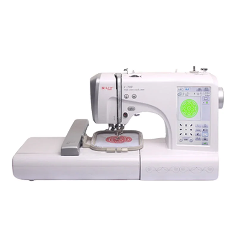 45W White Automatic Threading Home Embroidery Sewing Machine with Large 7'  Touch Color Screen - China Machine, Sewing Machine