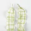 Green plaid shoelaces