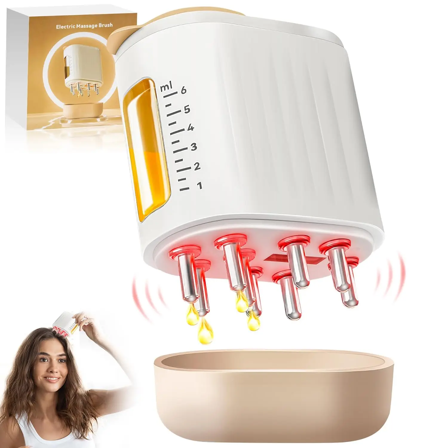 Electric Head Comb Led Red Light Anti Hair Loss Hair Growth Device Electric Scalp Massage Hair