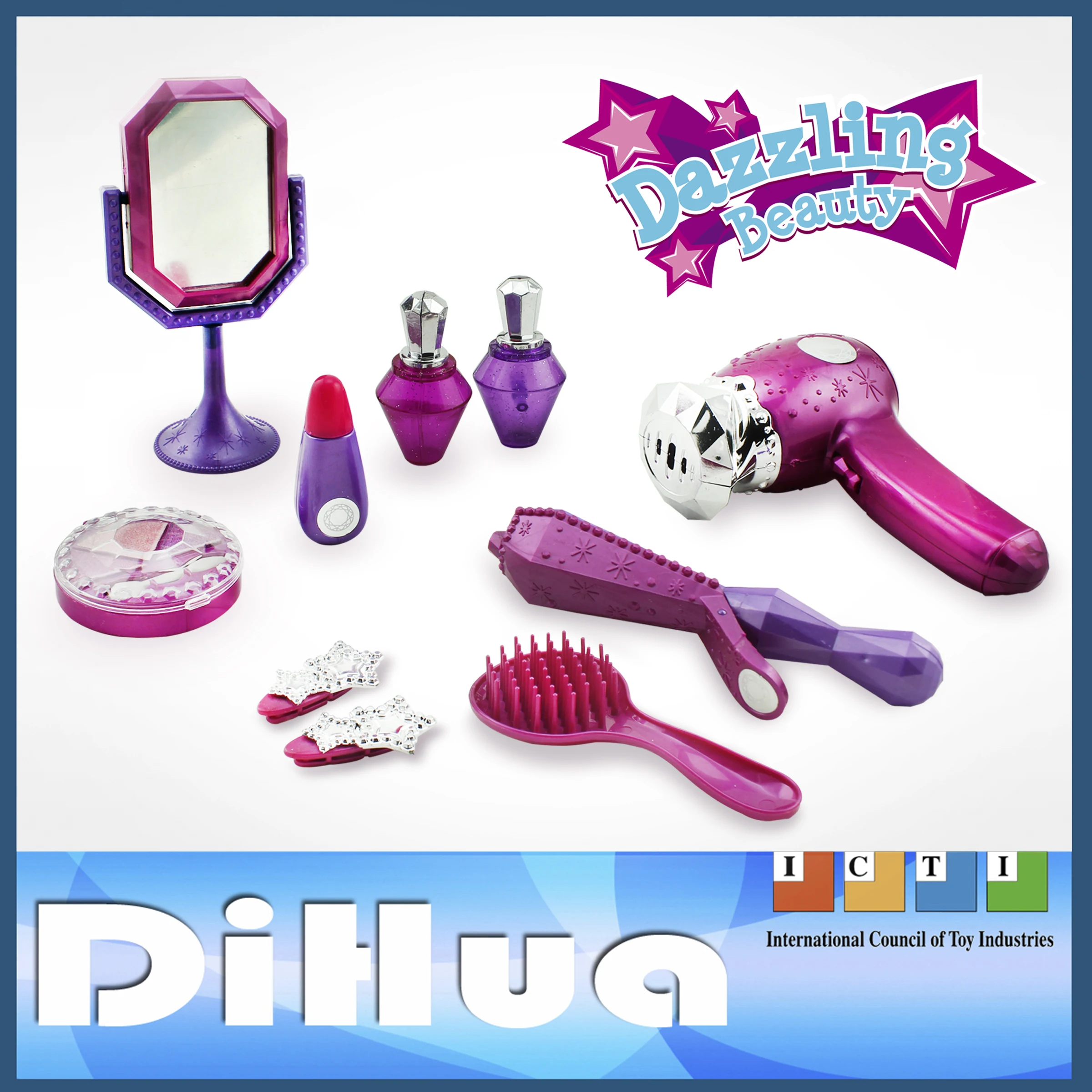 
Игрушки для косметологических салонов, пластиковый фен для волос, игровой набор, игрушка для макияжа, ролевая игра для модных девушек 