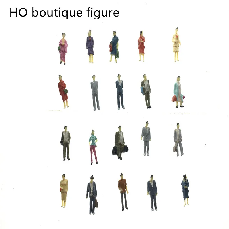 Architectural Building Miniature Color Human People Plastic Train Railway Scenery Layouts Scale Model HO Figures