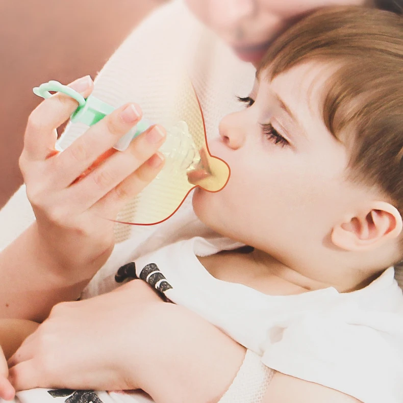 Food Grade Silicone Baby Liquid Fruit Juice Medicine Feeding Bottle