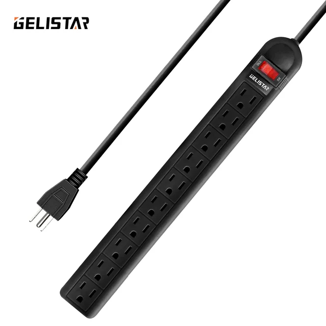 New model Manufacturer wholesale US Style 10 Outlet Power Strip Socket with Switch 1.2M Cable Extension Socket