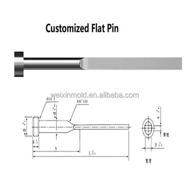 Hasco-Compatible Injection Mould DME Ejector Pins Plastic Molded ...