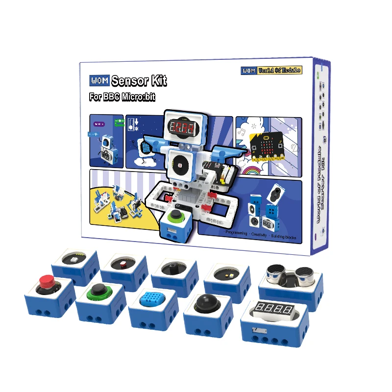 ロボット WOM Sensor Kit for BBC Micro:bit Yahboom World of Module Programmable Sensor Kit for Micro:bit V2 board