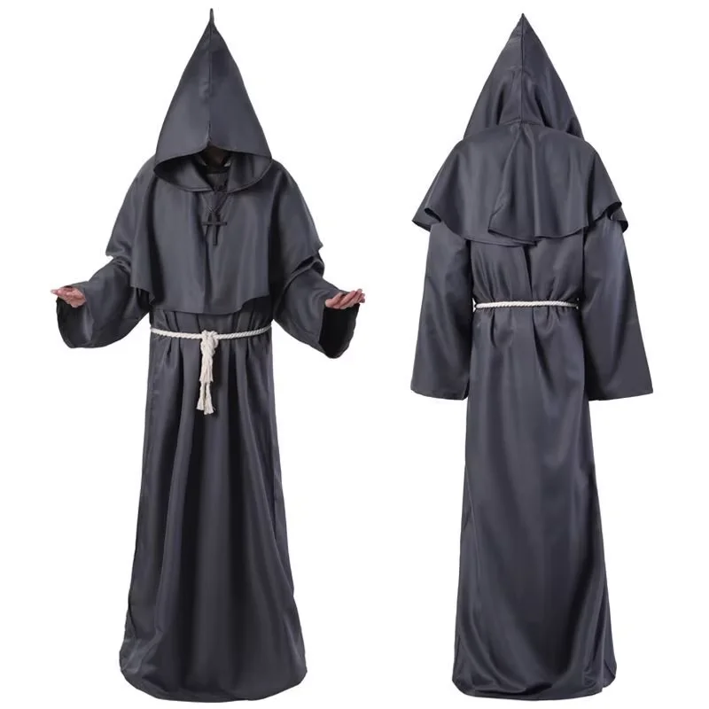 Mittelalter-Umhang Mit Kapuze Für Herren – Vampir, Jedi Oder Fantasy-Kostüm Für Halloween & Cosplay
