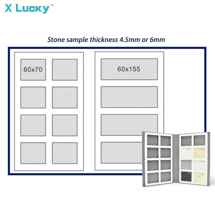 New Design Custom Material Mosaic Stone Display Catalogue Marble Quartz Sample Folder Box Ceramic Tile Sample Displays Books