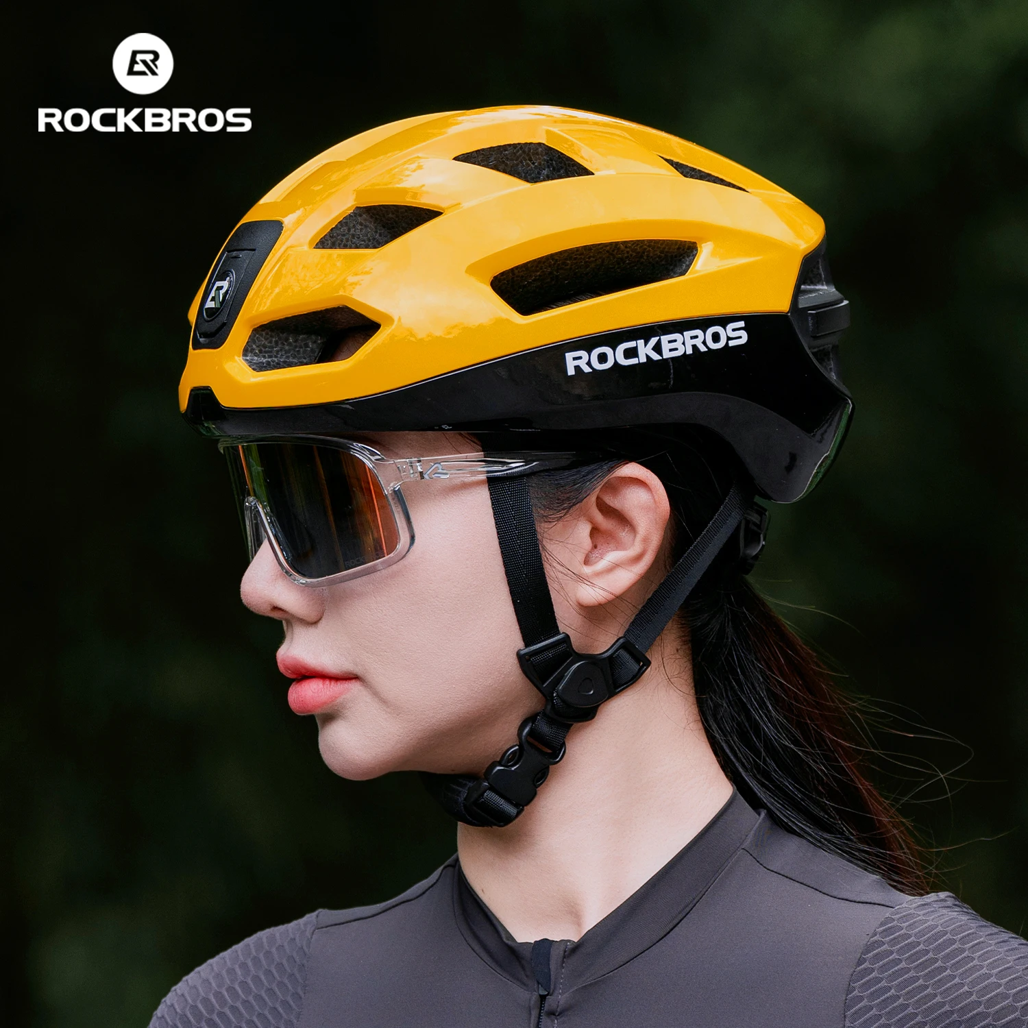 ROCKBROS Helmet with Lights & Remote Control