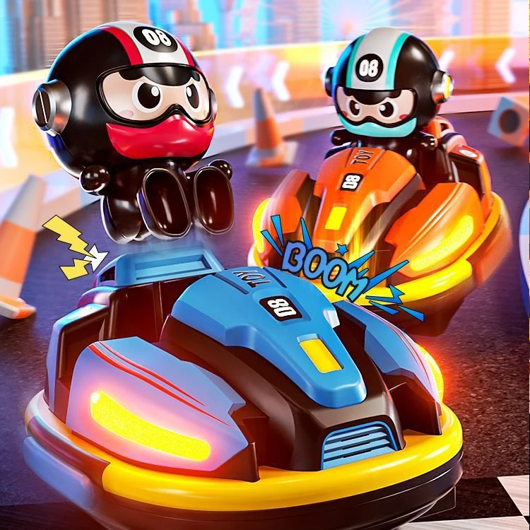 Remote Control Car for Two Toddler RC Bumper Car Stunt RC Battle Cars with Bounce Driver