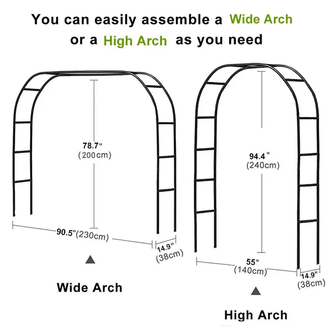 Уличная и свадебная беседка, металлические ворота, садовые растения, арочный альпинизм