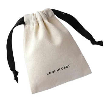 Eco Custom Food Grade Cotton Drawstring Bags Canvas Mobile Phone bags Cotton Jewelry Bag With Logo For Jewelry Packing