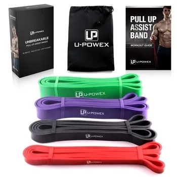 UPOWEX Unbreakable Resistance Bands Set 5 Stackable Exercise Bands Up To 150 Lbs 