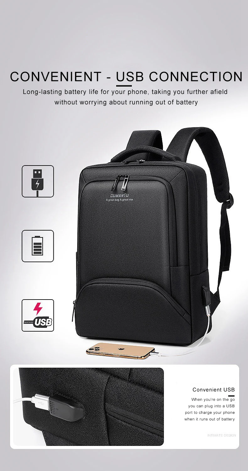 High Quality New Computer Backpack Large Capacity Laptop Bag Oxford ...