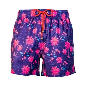 Custom Manufacturer New Summer Beach Set Men's Swim Shorts Pocket Design Quick Dry Waterproof Elastic Waist Knee Length