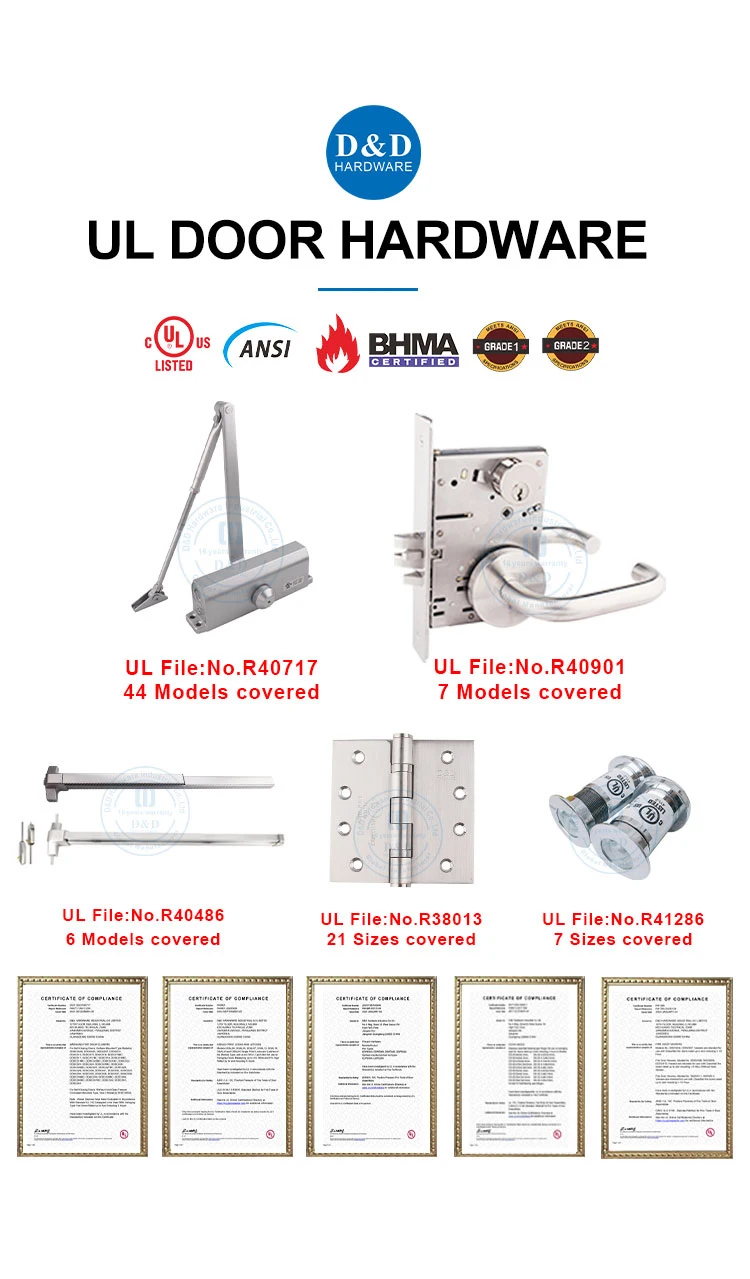 UL Fireproof Slow Closing Back Check Gate Closer Automatic Sliding Entry Door Closer