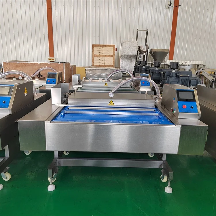 Military Bread Compressed Biscuits Continuous Vacuum Rolling Packaging Machine Conveyor Belt Vacuum Packing Machine