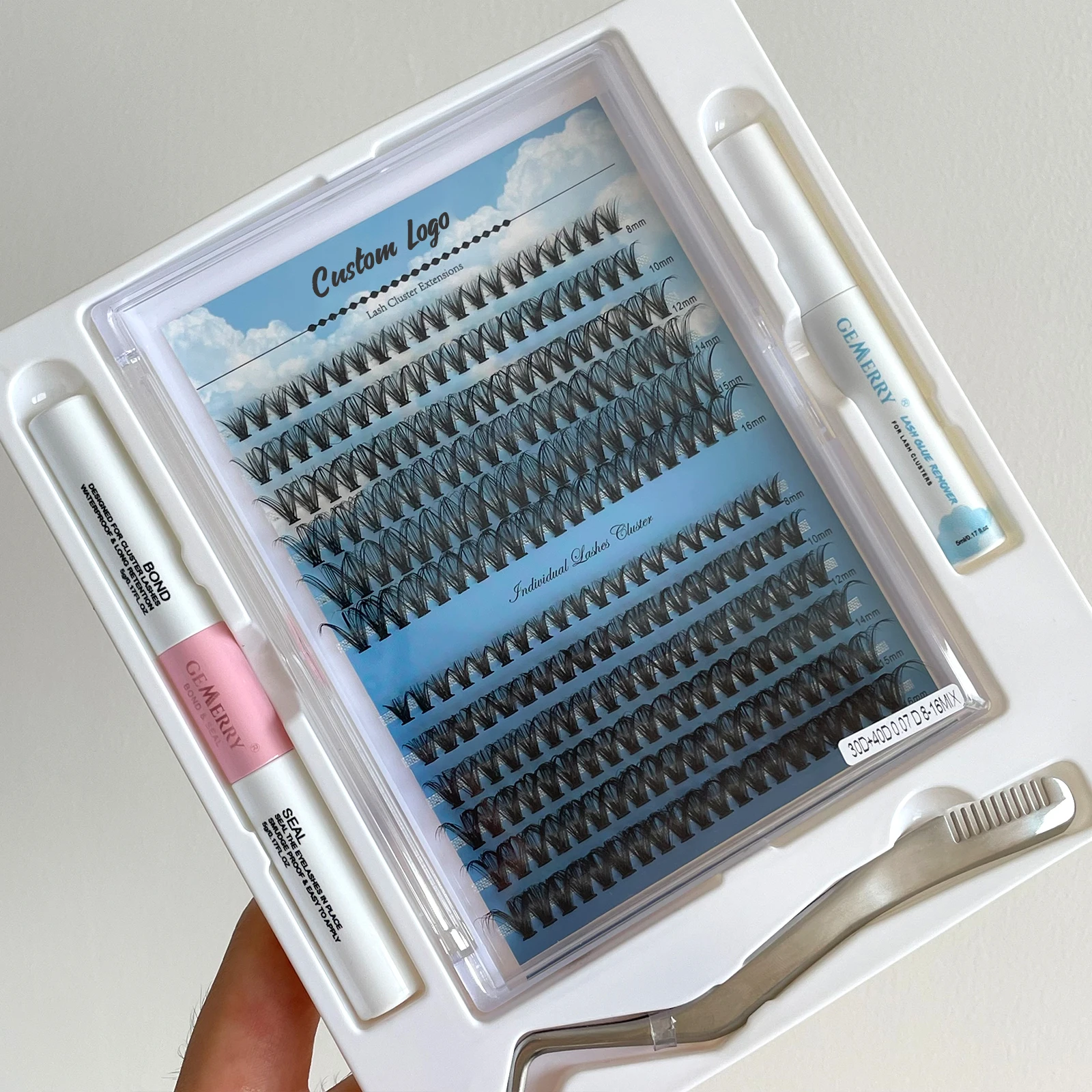 New Design DIY Lash Kit Segment Eyelash 20D 30D 40D Individual Cluster Silk  Fluffy Fans Knot Free Lashes Diy Eyelash Extension