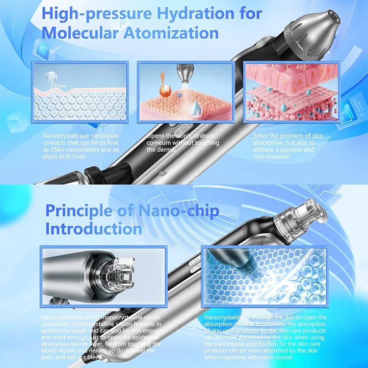 NewFace 2023 CE Best Hydra Machine 9 in 1 H2o2 Nano Introduction Aqua Peel Hydrodermabrasion Beauty Facial Hydration Equipment
