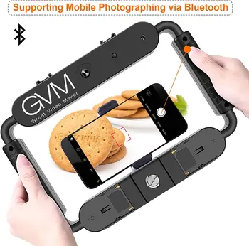 GVM TL-10S 5600K Selfie LED Ring Light Smartphone Video Rig Phone Video Stabilizer for Camera/Smartphone/Makeup detail image