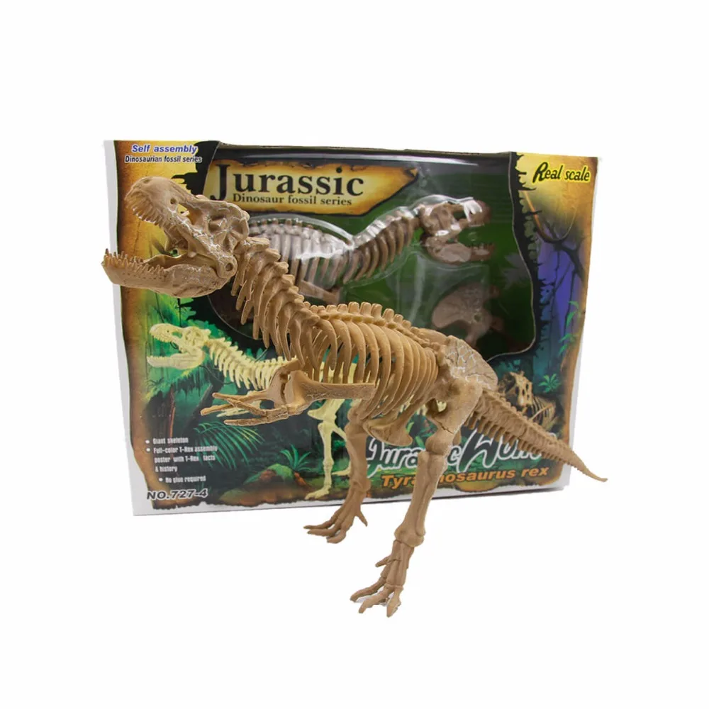 12X Various Plastic Dinosaurs Fossil Skeleton Dino Figures Kids Toy Gift VQ 