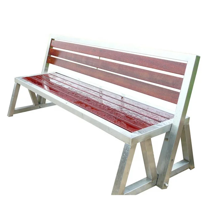 Outdoor Stainless Steel Garden Bench With Camphor Solid Wood Bench Seating Buy Bangku Taman Stainless Steel Bangku Furniture Kayu Solid Bench Product On Alibaba Com