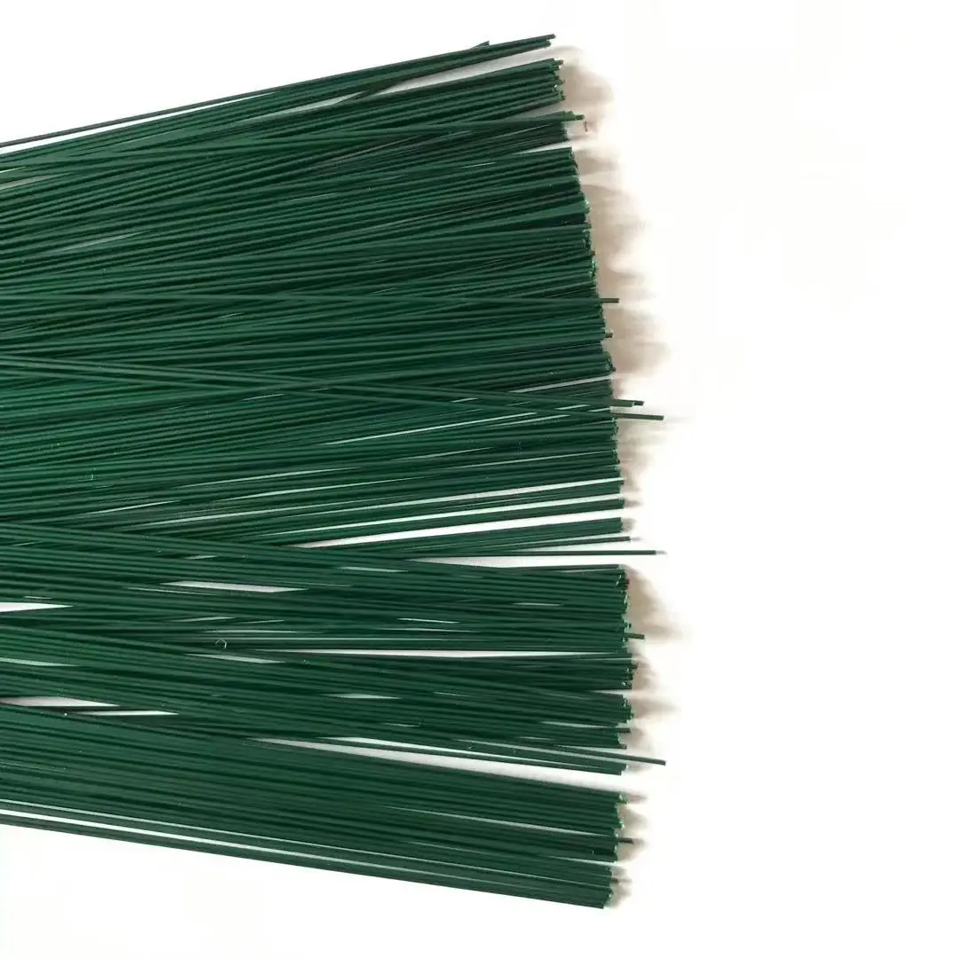 Green Black Color 2MMX8CMX7KGS/CARTON PVC Plastic Coated Single Metal Wire Twist Tie Wire for Gift Packing