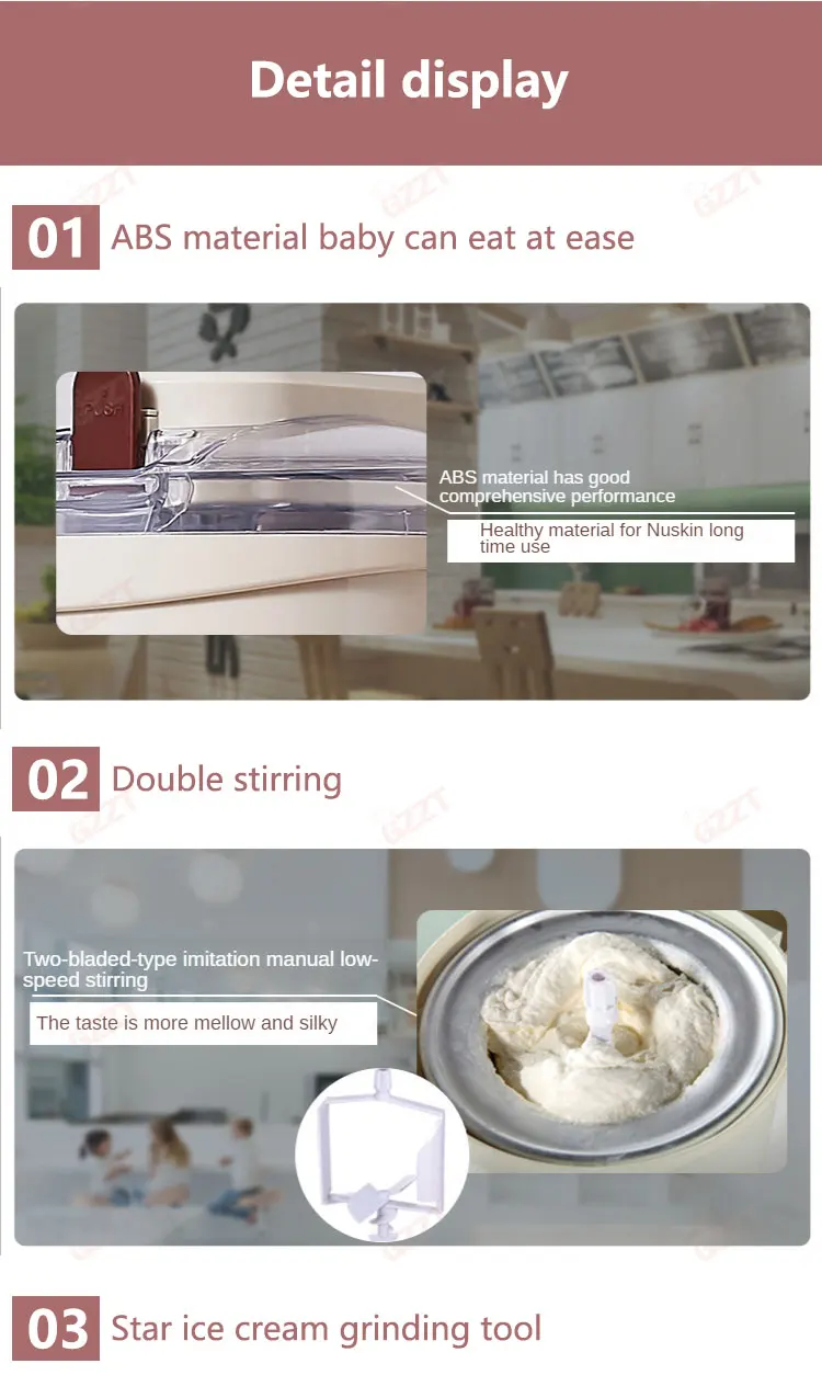 Home Small Homemade Mini Ice Cream Machine Children Ice Cream Machine Automatic Yogurt Ice Cream Machine