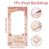 rose gold birthday photo background cloth