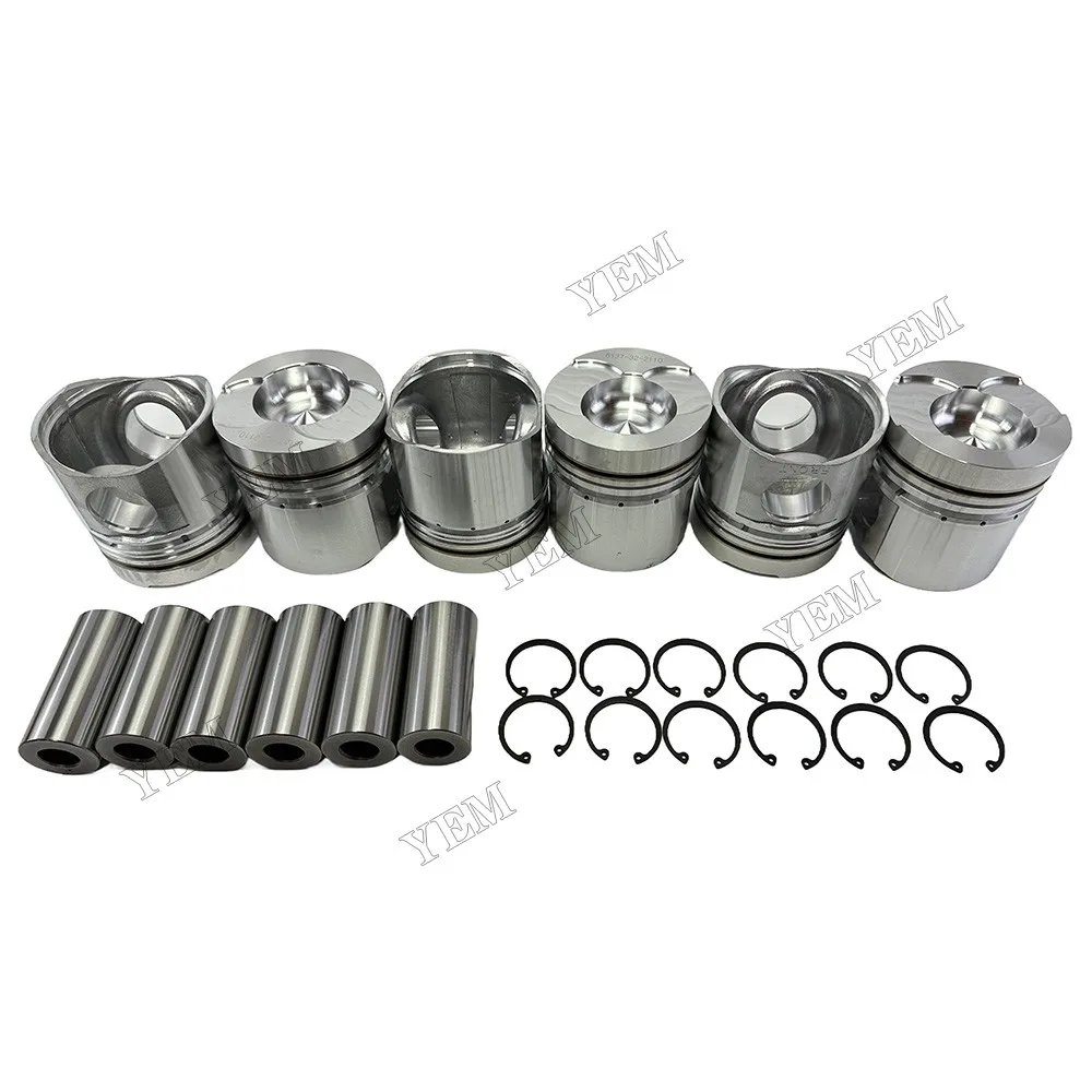 Piston Kit 6137-32-2110 Fit for Komatsu 6D105 Engine