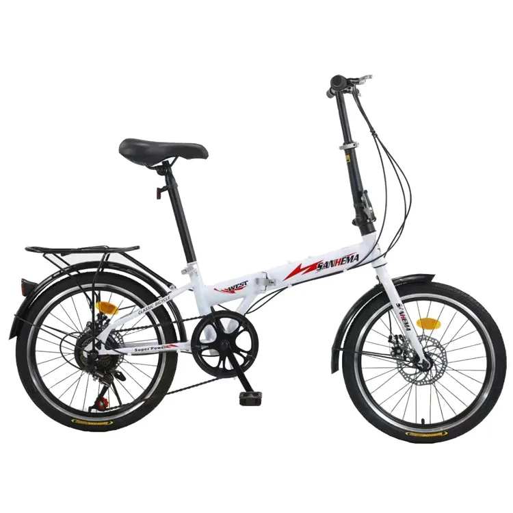 Folding Bike 24 Inch Women's 26 Inch Orange Adult Foldable Bicycle