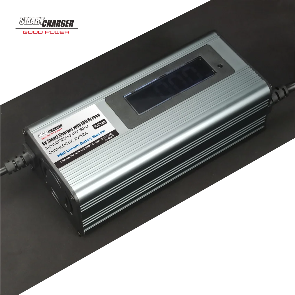 SMART 48V12ahバッテリー　充電器 48V/60V/72V 12A Smart Charger AC/DC Port Short Circuit for Ternary