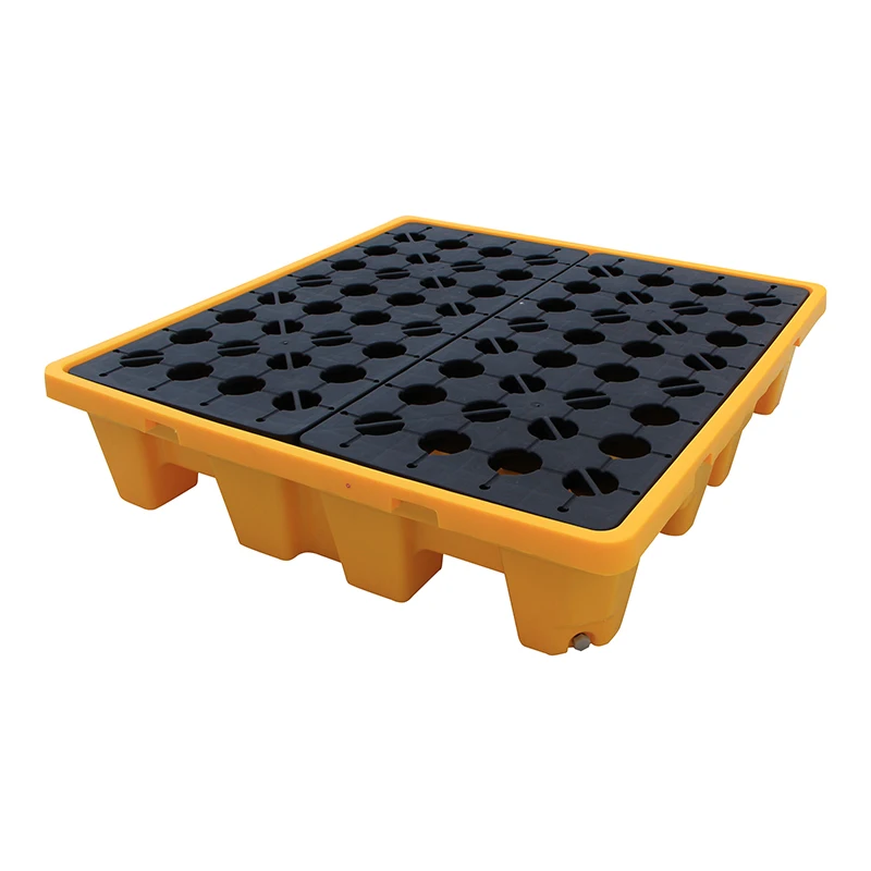 1320*1320*150mm HDPE Spill containment pallet PE for four drums 4 -Drum Spill Containment Tray