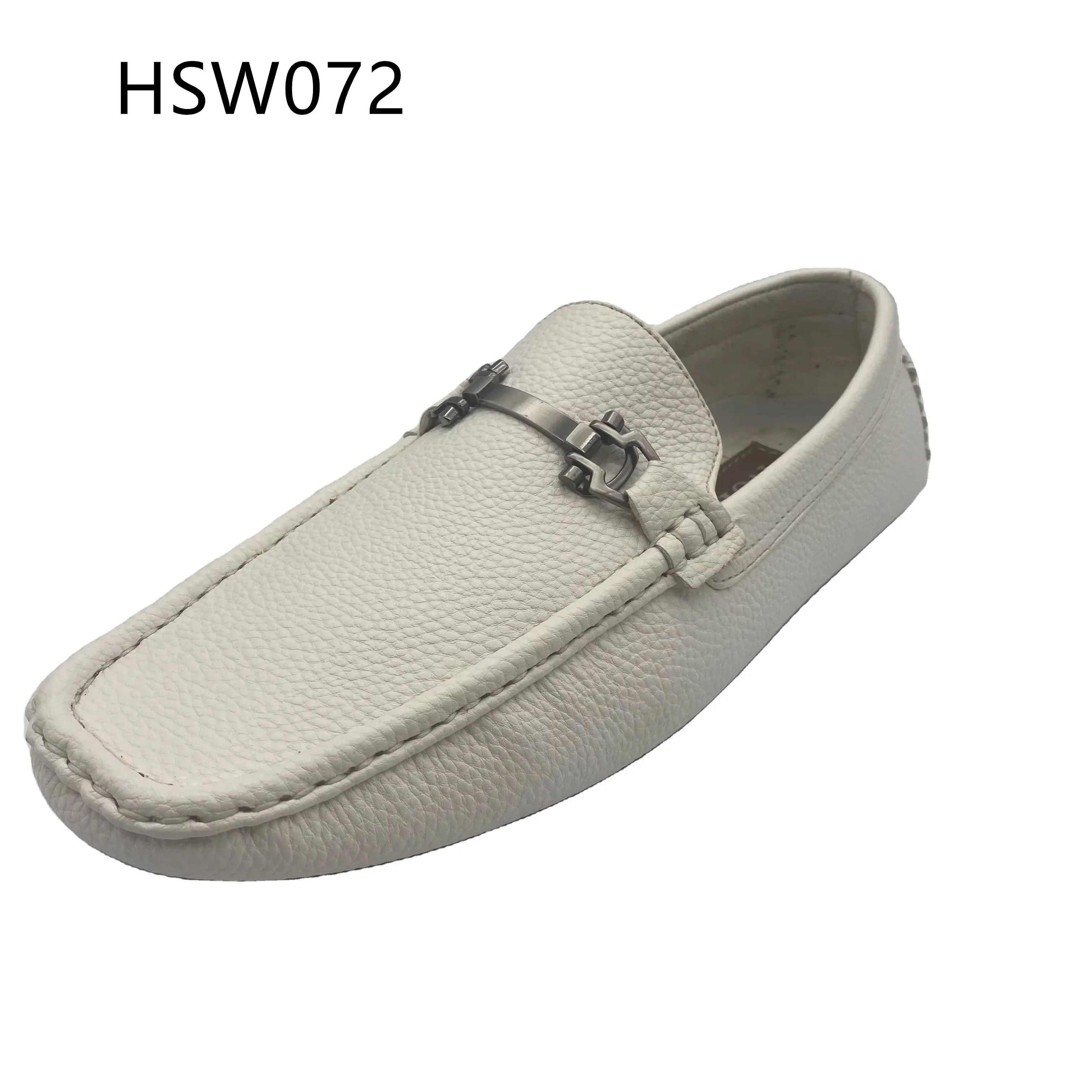 ZYF,Daily Leisure High Level Embossed Leather Delicate Penny Shoes Premium Series Relaxed Fit Design White  Lazy Shoes HSW072