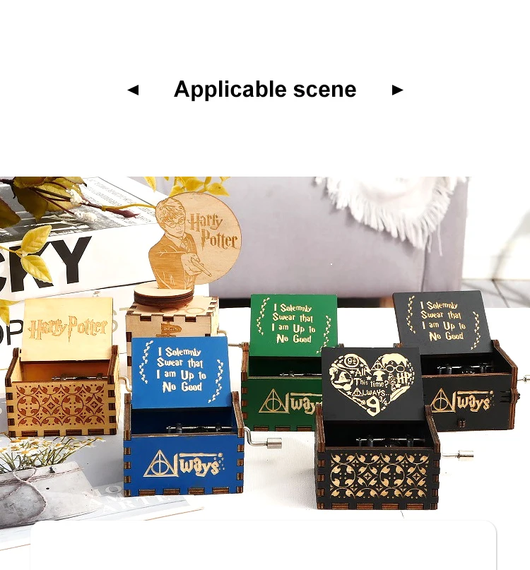 Factory Price Bulk Small Laser Carving Custom Wooden Harry Movie Potter