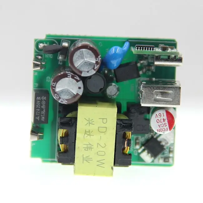 PD 20W TYPE-C USB-C usb charger pcb mobile charger pcb board 30W 5V 3A USB Adapter pcbs pcba gan with CE certification