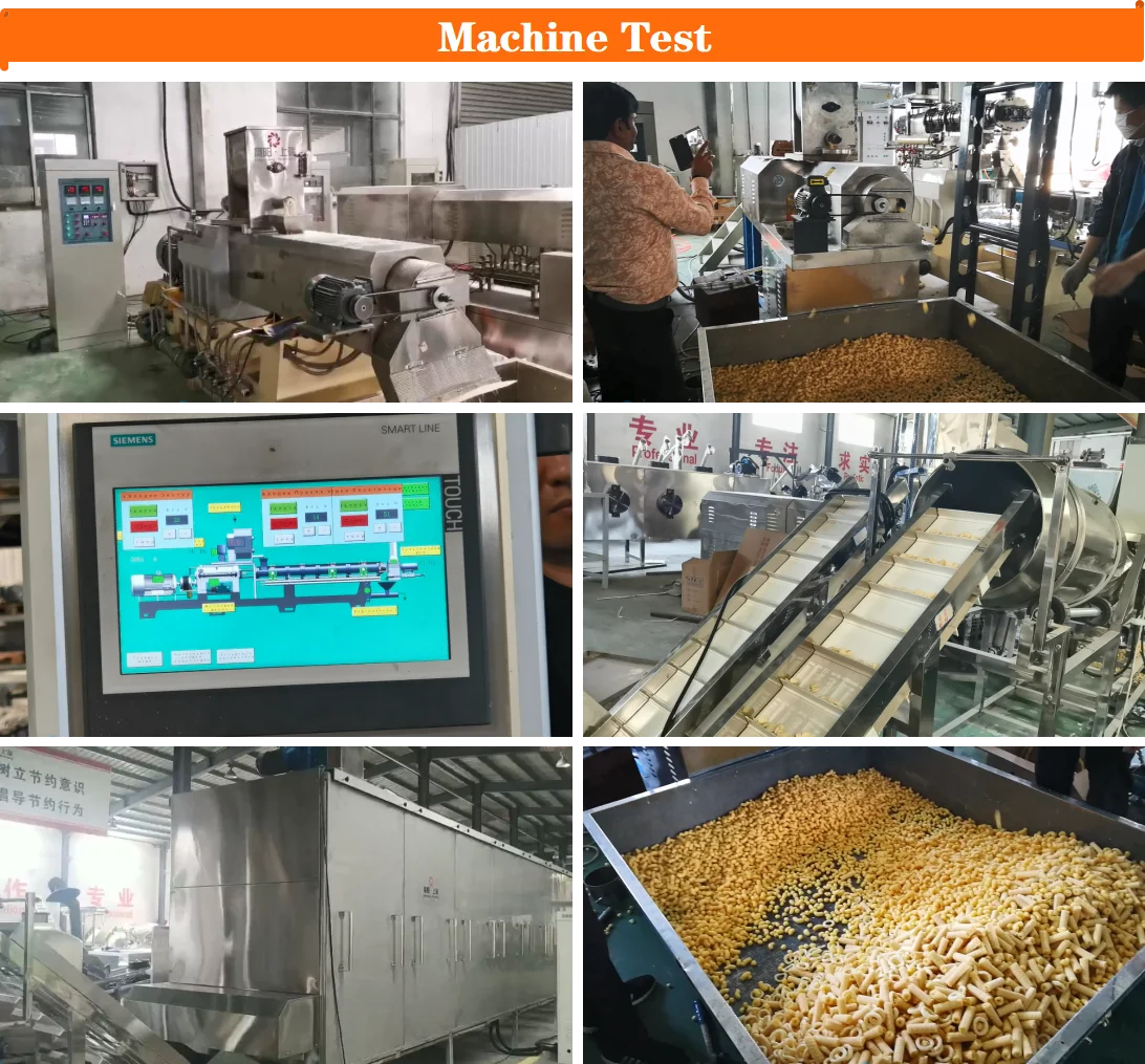 Automatic Extruded 150kg/h1000kg/h Puffed Corn Stick Rice Food