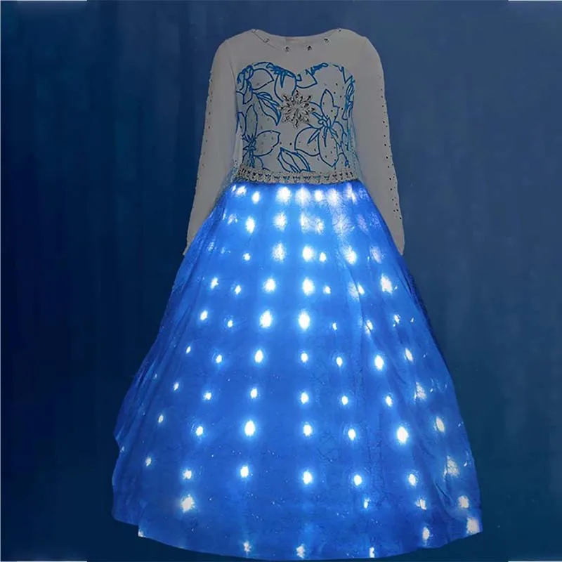 Green Led Princess Dress For Girls - Birthday Party Costumes & Oem