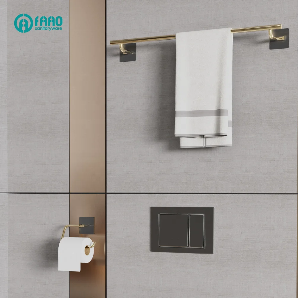 FAAO OEM Modern Accessories Bathroom Decor Luxury Toilet Stainless Steel Bathroom Accessories 6 Pieces Set