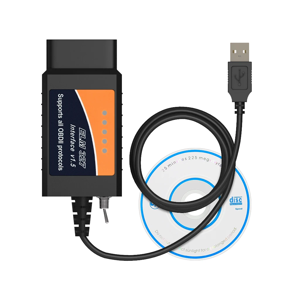 ELM 327 OBD2 USB Adapter - Auto Diagnose Scanner