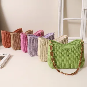 Straw Women Fashion Handbags Chains Casual Bags Women Handbags Tote Fashion Designer Handbag Wholesale CY071