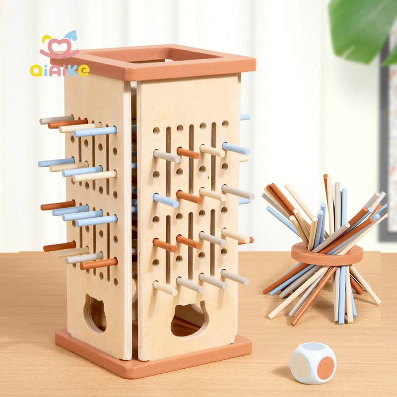 新登場！インタラクティブな木製ボードゲーム（親子で遊べる引っ張りバランス対戦型玩具）・思考力・算数スキル向上に最適