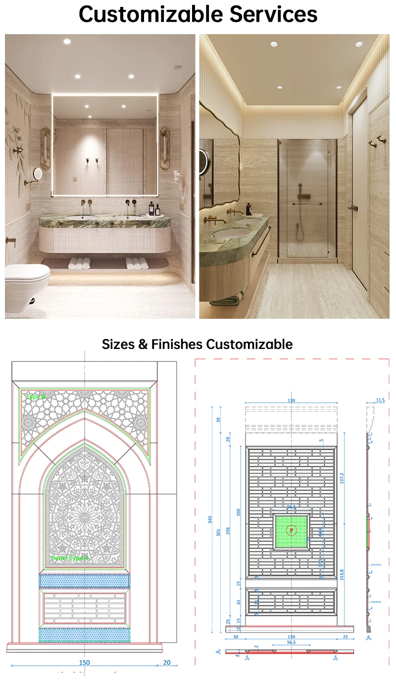 product modern design natural beige travertine marble tiles polished exterior wall stone for hotel use 1 year warranty m2 price china-7