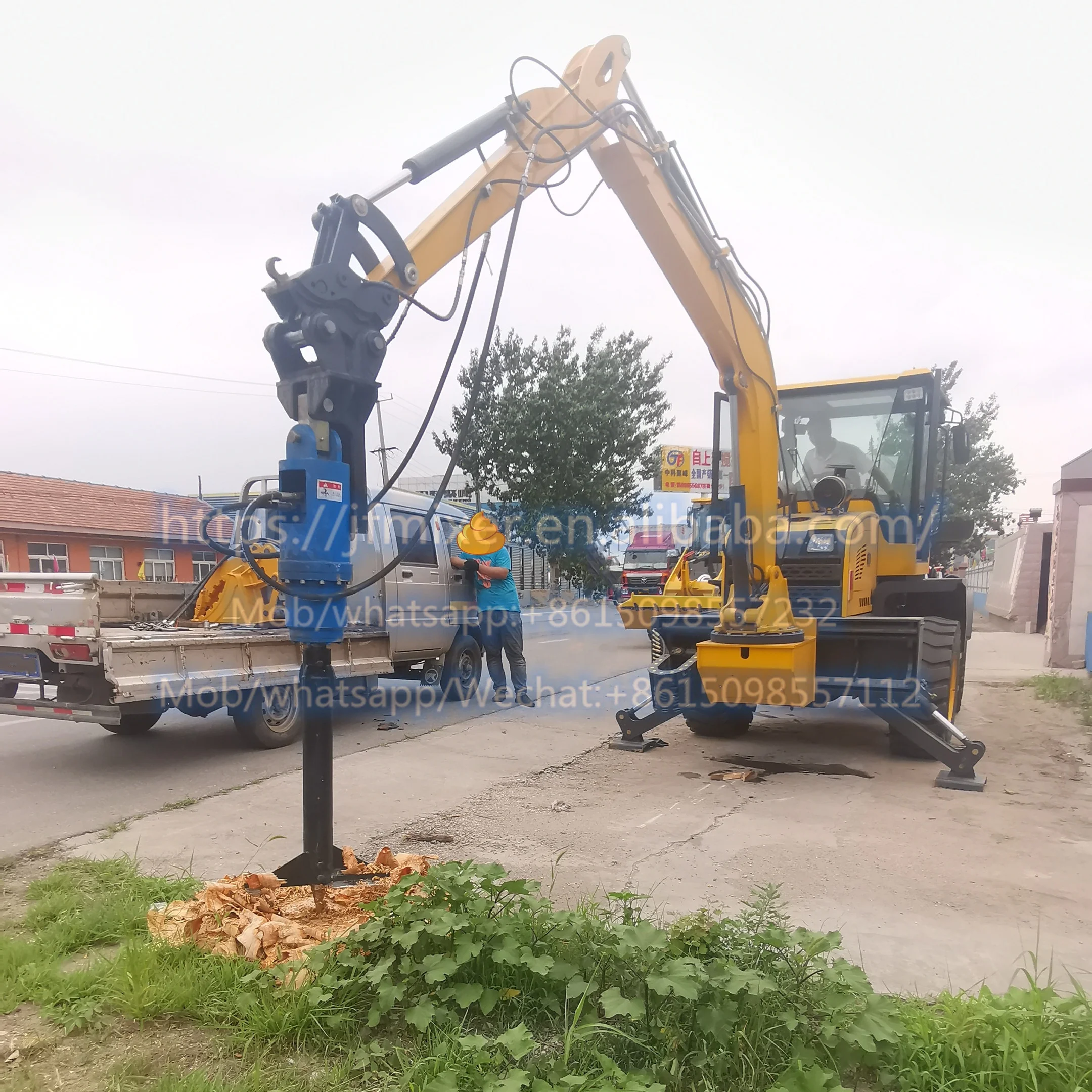 High Efficient Multifunction Backhoe Loader Hydraulic Flail Mower for Excavator